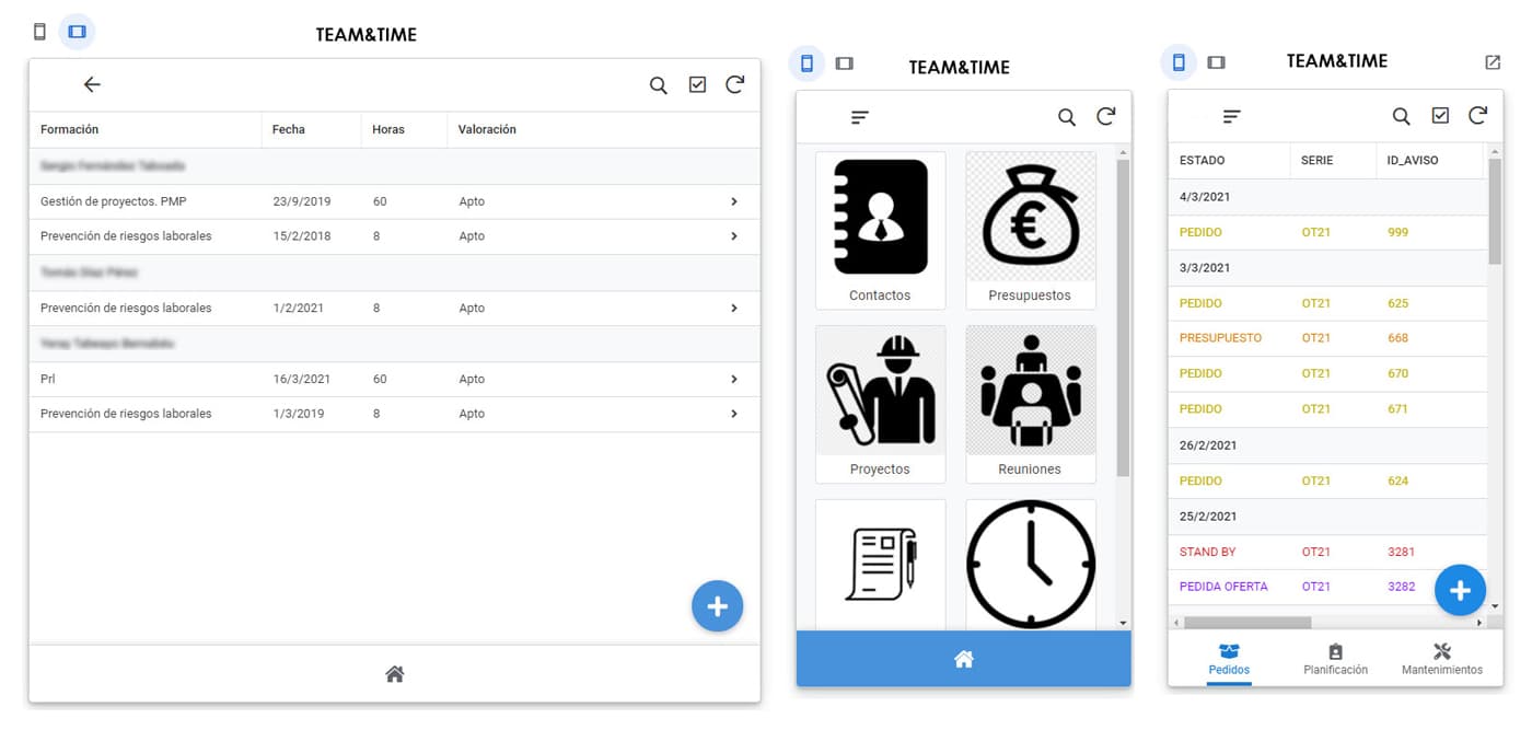 Captación de datos en planta