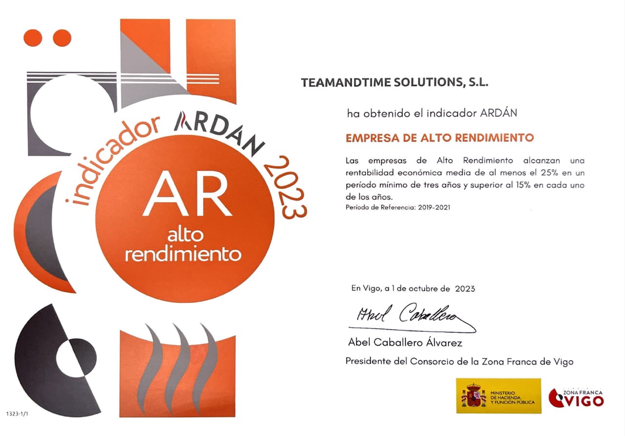 Certificados Team&Time