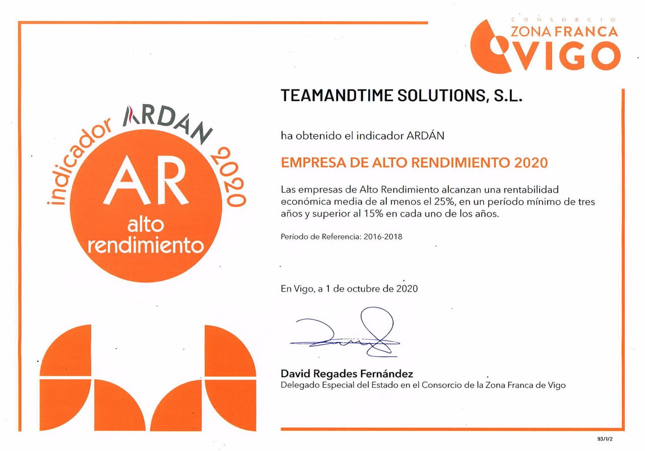 Certificados Team&Time