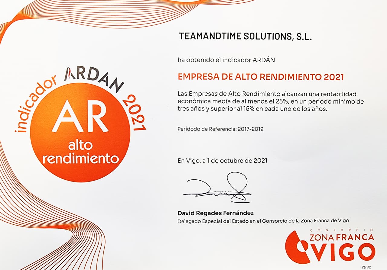 Certificados Team&Time